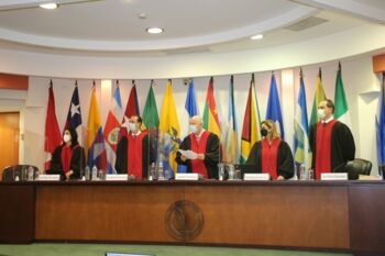 Tagung des Interamerikanischen Gerichtshofs für Menschenrechte (CIDH).