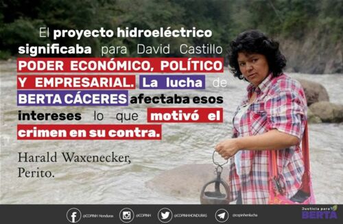 "Das Wasserkraftwerk bedeutete für David Castillo wirtschaftliche, politische und unternehmerische Macht. Der Kampf von Berta Cáceres beeinflusste diese Interessen, was ihn zu dem Verbrechen motivierte. Harald Waxenecker, Sachverständiger